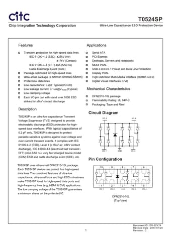  Datasheet Preview Page 1