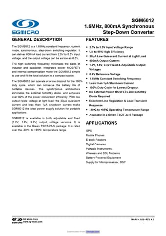  Datasheet Preview Page 1