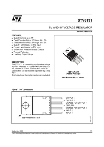  Datasheet Preview Page 1
