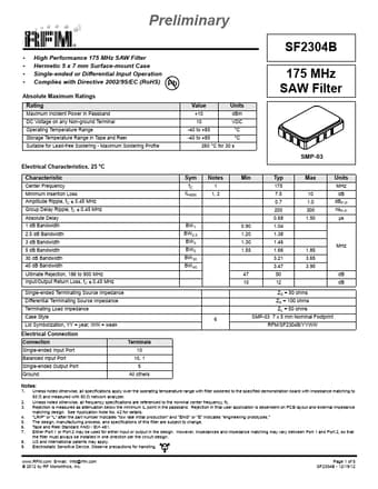  Datasheet Preview Page 1