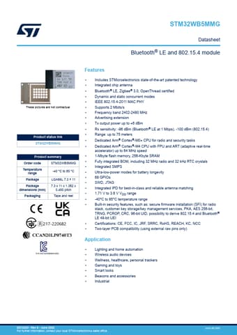  Datasheet Preview Page 1
