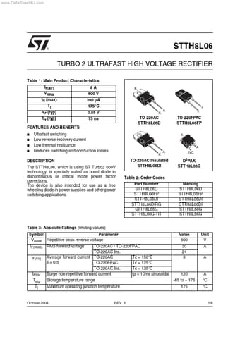  Datasheet Preview Page 1