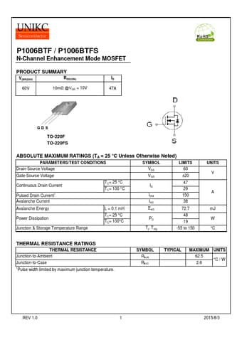  Datasheet Preview Page 1