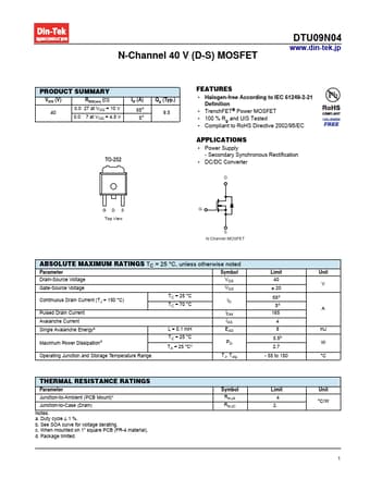  Datasheet Preview Page 1