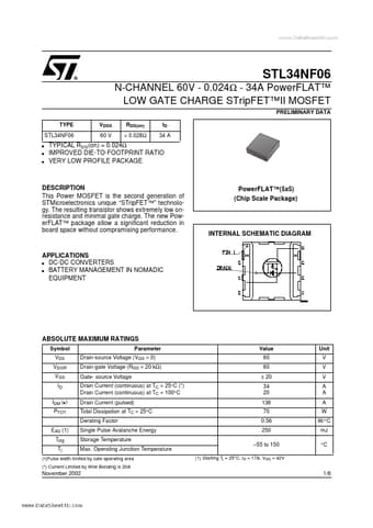  Datasheet Preview Page 1
