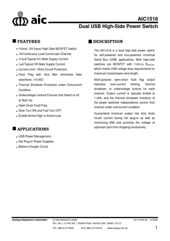  Datasheet Preview Page 1