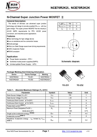  Datasheet Preview Page 1