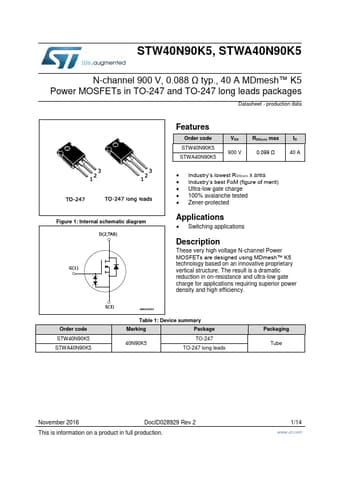  Datasheet Preview Page 1