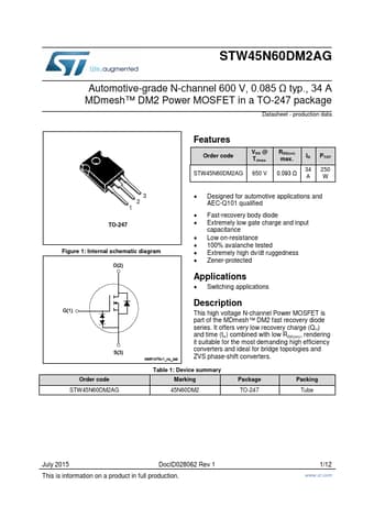  Datasheet Preview Page 1