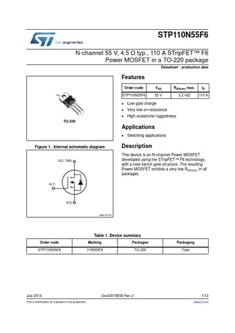  Datasheet Preview Page 1