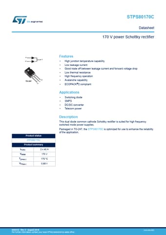  Datasheet Preview Page 1