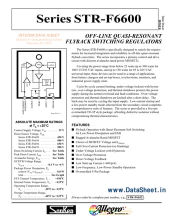  Datasheet Preview Page 1