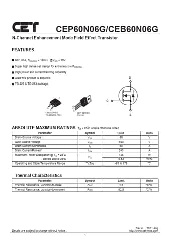  Datasheet Preview Page 1