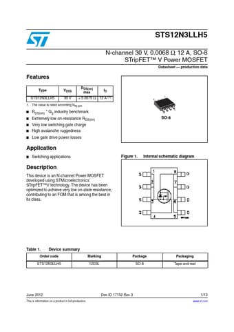  Datasheet Preview Page 1