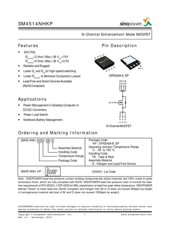  Datasheet Preview Page 1
