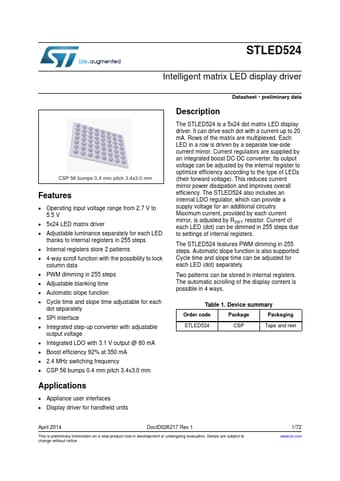  Datasheet Preview Page 1