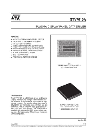  Datasheet Preview Page 1