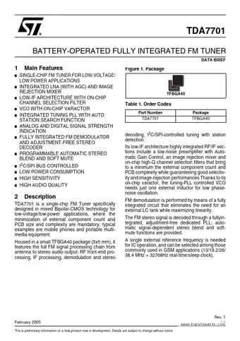  Datasheet Preview Page 1