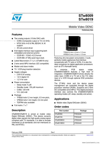  Datasheet Preview Page 1