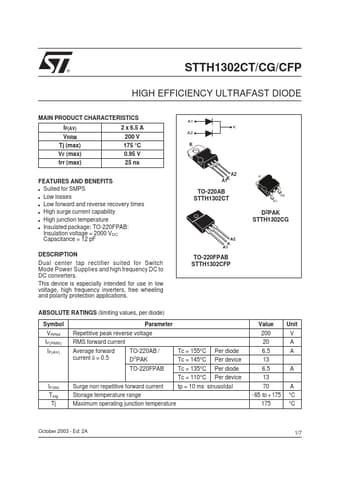  Datasheet Preview Page 1