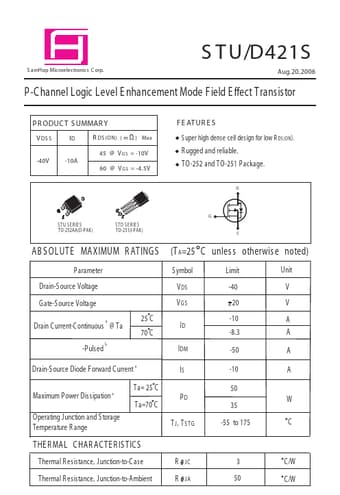  Datasheet Preview Page 1