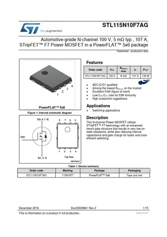  Datasheet Preview Page 1