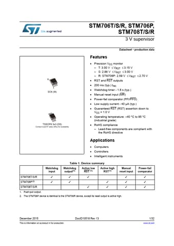  Datasheet Preview Page 1