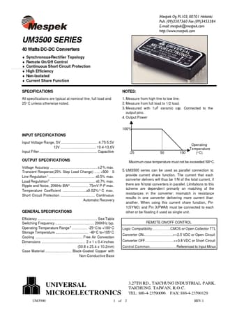  Datasheet Preview Page 1