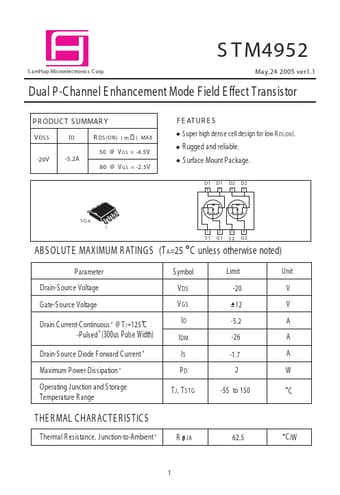  Datasheet Preview Page 1