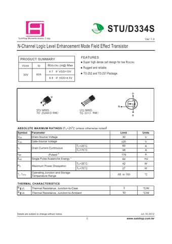  Datasheet Preview Page 1