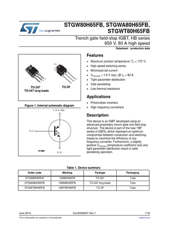  Datasheet Preview Page 1