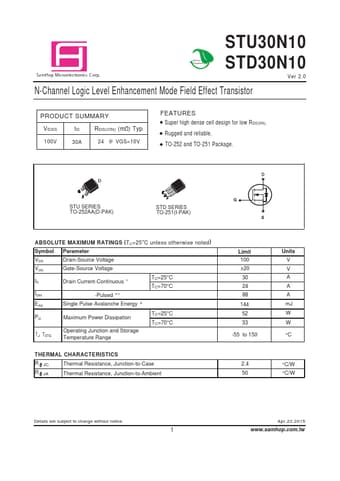  Datasheet Preview Page 1
