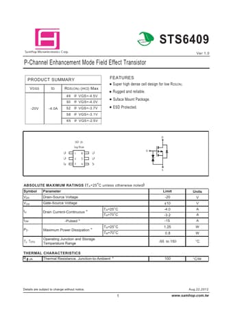  Datasheet Preview Page 1
