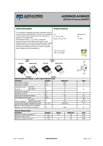  Datasheet Preview Page 1