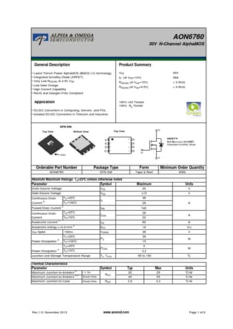  Datasheet Preview Page 1