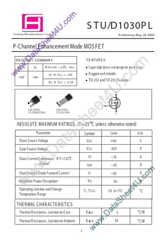 Datasheet Preview Page 1