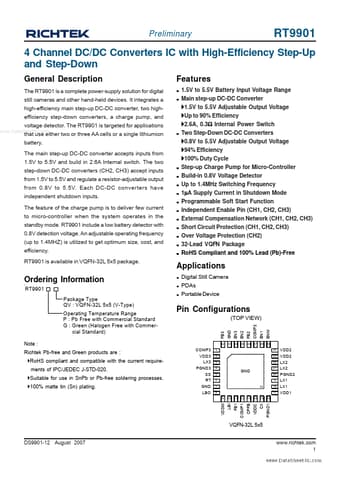  Datasheet Preview Page 1