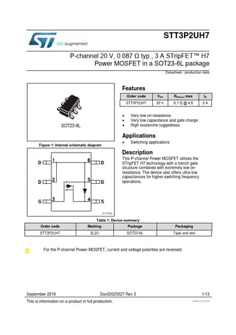  Datasheet Preview Page 1