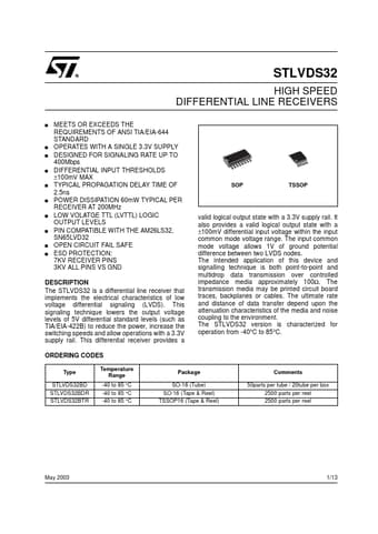  Datasheet Preview Page 1
