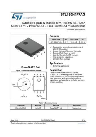  Datasheet Preview Page 1
