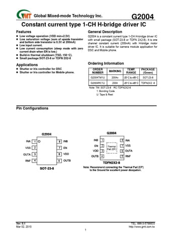  Datasheet Preview Page 1