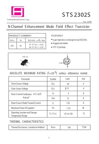  Datasheet Preview Page 1