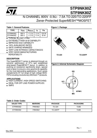  Datasheet Preview Page 1