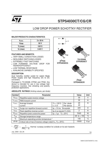  Datasheet Preview Page 1