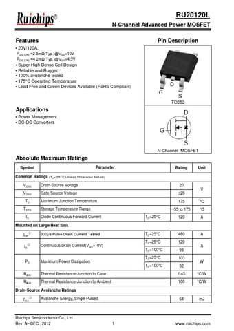  Datasheet Preview Page 1