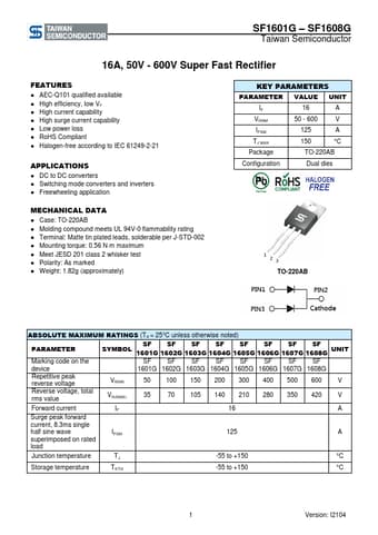  Datasheet Preview Page 1
