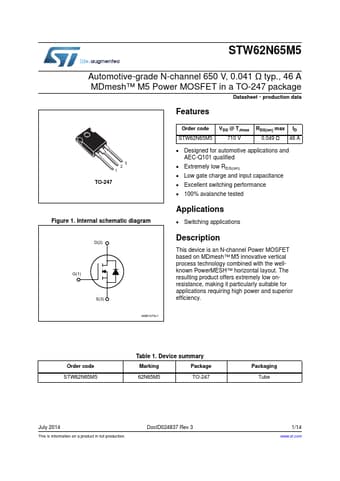  Datasheet Preview Page 1