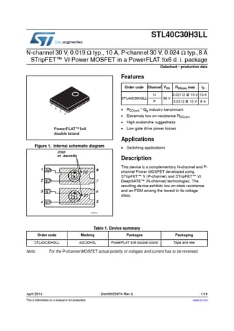  Datasheet Preview Page 1