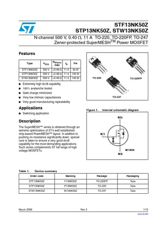  Datasheet Preview Page 1
