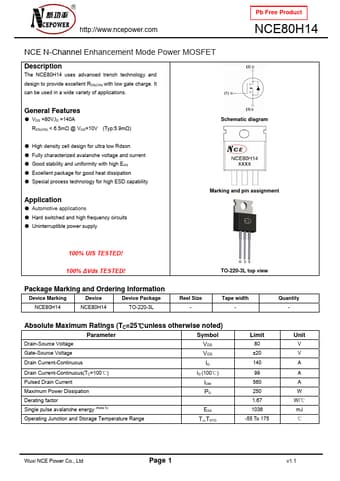  Datasheet Preview Page 1